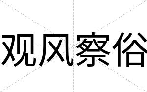 观风察俗