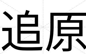 追原