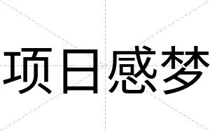 项日感梦