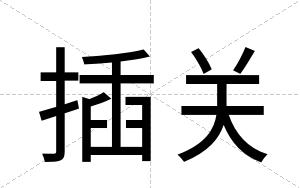 插关