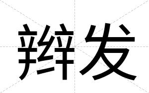辫发