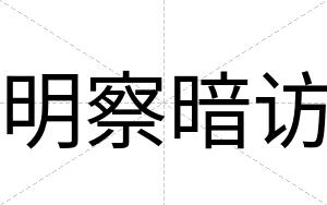 明察暗访