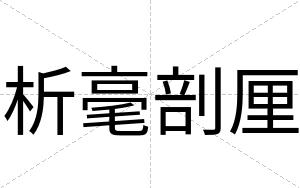 析毫剖厘