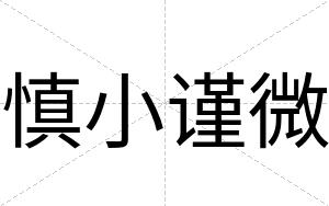 慎小谨微