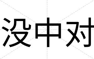 没中对