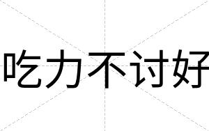 吃力不讨好