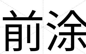 前涂