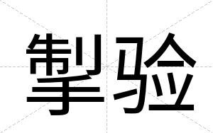掣验