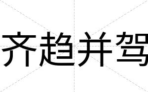 齐趋并驾