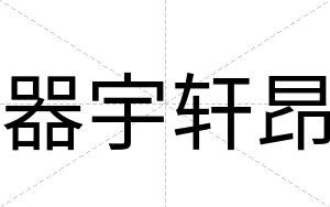 器宇轩昂
