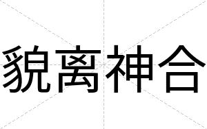 貌离神合