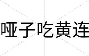 哑子吃黄连