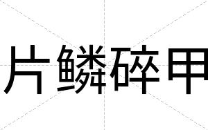 片鳞碎甲