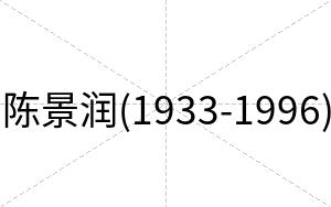 陈景润(1933-1996)