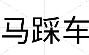 马踩车