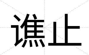 谯止