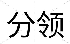 分领