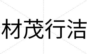 材茂行洁