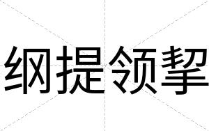 纲提领挈
