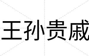 王孙贵戚