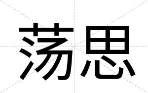 荡思