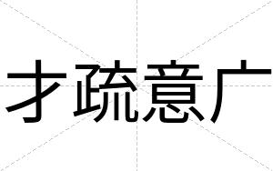 才疏意广