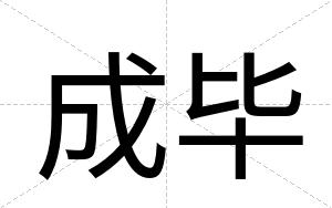成毕
