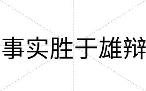 事实胜于雄辩