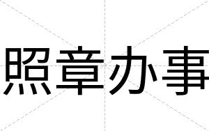 照章办事