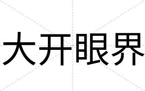 大开眼界