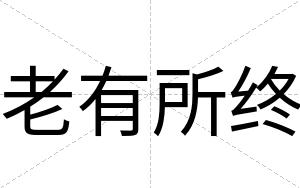 老有所终