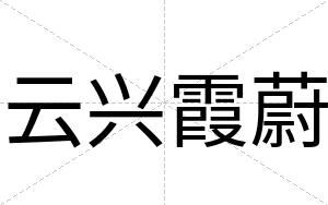 云兴霞蔚