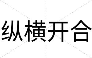 纵横开合