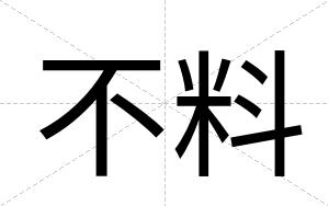 不料