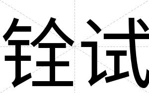 铨试