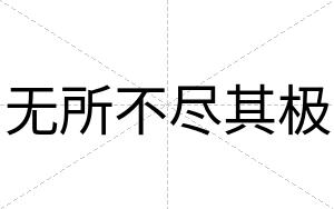 无所不尽其极