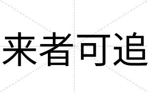 来者可追