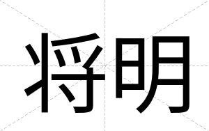 将明