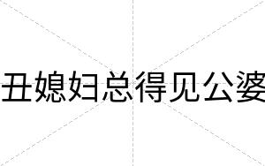 丑媳妇总得见公婆
