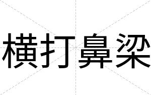 横打鼻梁