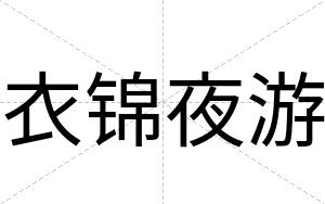 衣锦夜游