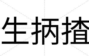 生抦揸