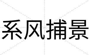 系风捕景