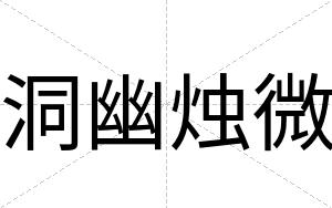 洞幽烛微