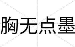 胸无点墨