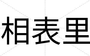 相表里