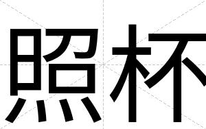 照杯
