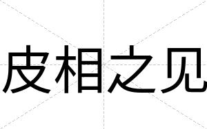 皮相之见