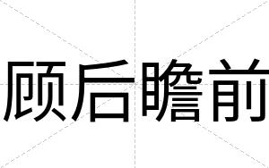 顾后瞻前