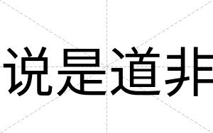 说是道非